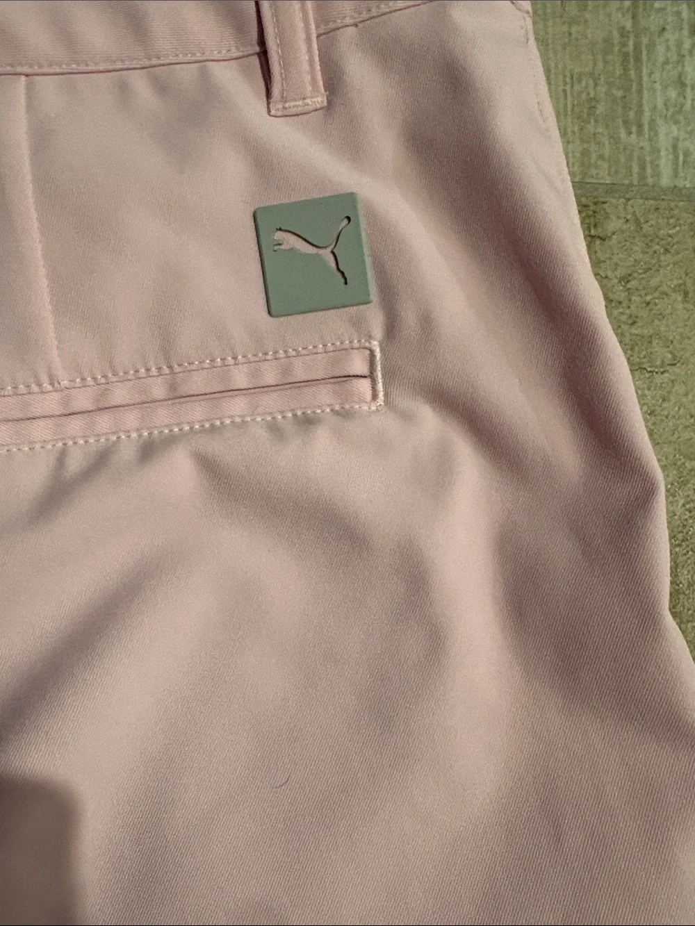 Puma Men's Light Pink Flat Front Golf Shorts